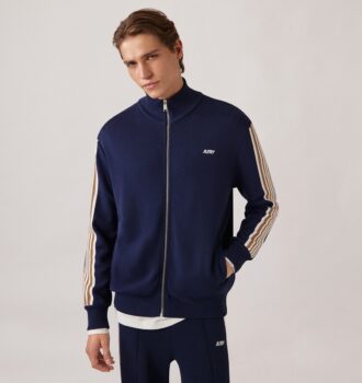 KNITTED TENNIS VISCOSE ZIP JACKET MAN KNITTED TENNIS VISCOSE ZIP JACKET MAN