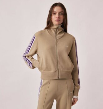 KNITTED TENNIS VISCOSE ZIP JACKET WOMAN