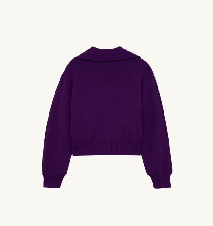 KNITTED TENNIS VISCOSE ZIP JACKET WOMAN