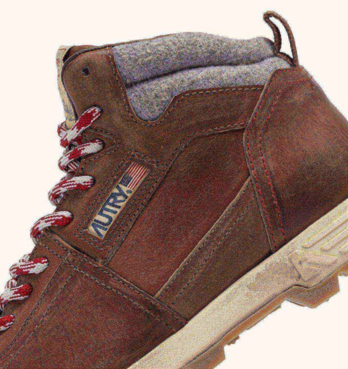 MALGA BOOTS IN LEATHER COLOR NATURAL LEATHER AND GRAY