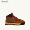 MALGA CORTINA IN CHESTNUT AND FLAME SCARLET SUEDE MALGA CORTINA IN CHESTNUT AND FLAME SCARLET SUEDE