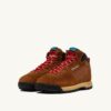 MALGA CORTINA IN CHESTNUT AND FLAME SCARLET SUEDE MALGA CORTINA IN CHESTNUT AND FLAME SCARLET SUEDE