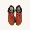 MALGA CORTINA IN CHESTNUT AND FLAME SCARLET SUEDE MALGA CORTINA IN CHESTNUT AND FLAME SCARLET SUEDE