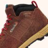 MALGA CORTINA IN CHESTNUT AND FLAME SCARLET SUEDE MALGA CORTINA IN CHESTNUT AND FLAME SCARLET SUEDE