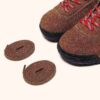 MALGA CORTINA IN CHESTNUT AND FLAME SCARLET SUEDE MALGA CORTINA IN CHESTNUT AND FLAME SCARLET SUEDE