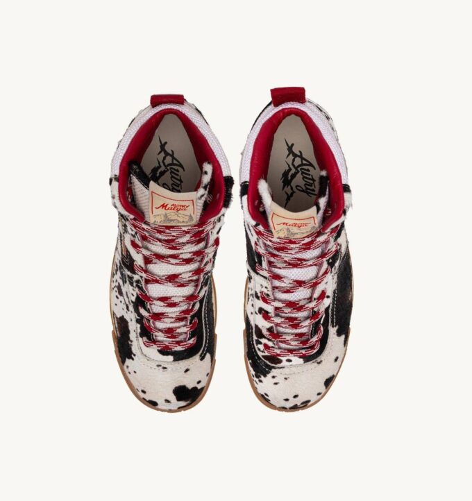 MALGA IN MARSHMALLOW AND BROWN PONY HAIR EFFECT