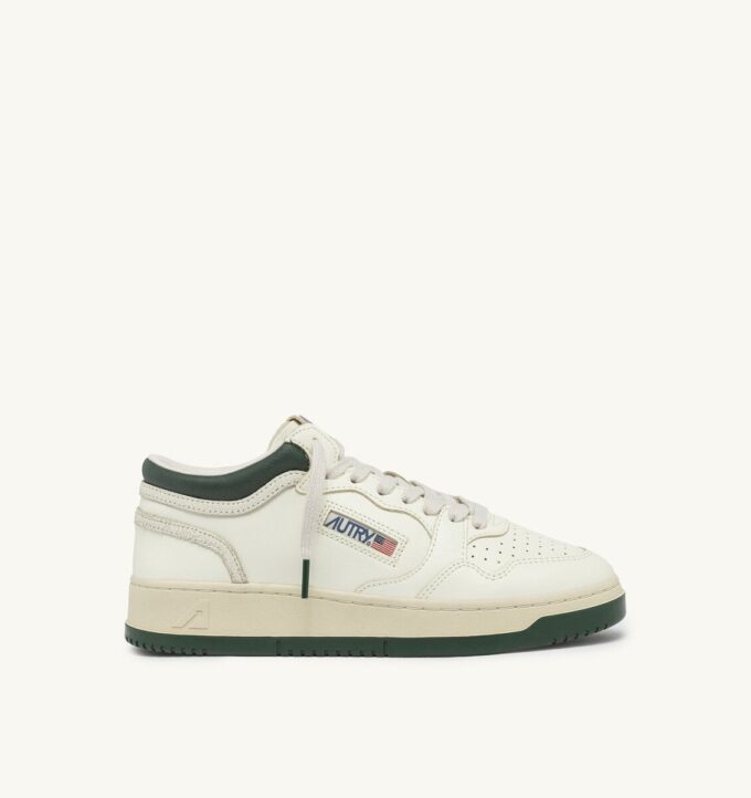 MED-WAY SNEAKERS IN LEATHER COLOR MARSHMALLOW AND MOUNTAIN MED-WAY SNEAKERS IN LEATHER COLOR MARSHMALLOW AND MOUNTAIN