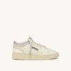 MED-WAY SNEAKERS IN LEATHER COLOR MARSHMALLOW AND SILVER
