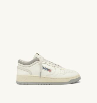 MED-WAY SNEAKERS IN LEATHER COLOR MARSHMALLOW AND VAPOR