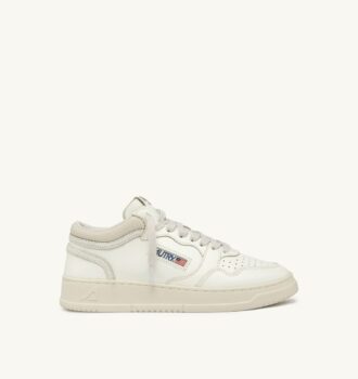 MED-WAY SNEAKERS IN LEATHER COLOR MARSHMALLOW AND WHITE