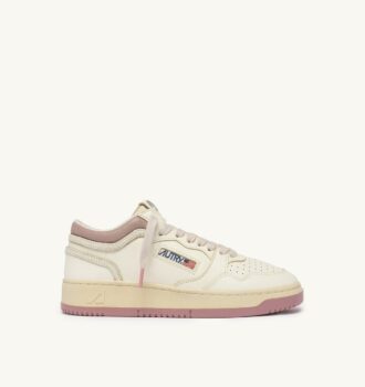 MED-WAY SNEAKERS IN LEATHER COLOR MARSHMALLOW AND ZEPHYR
