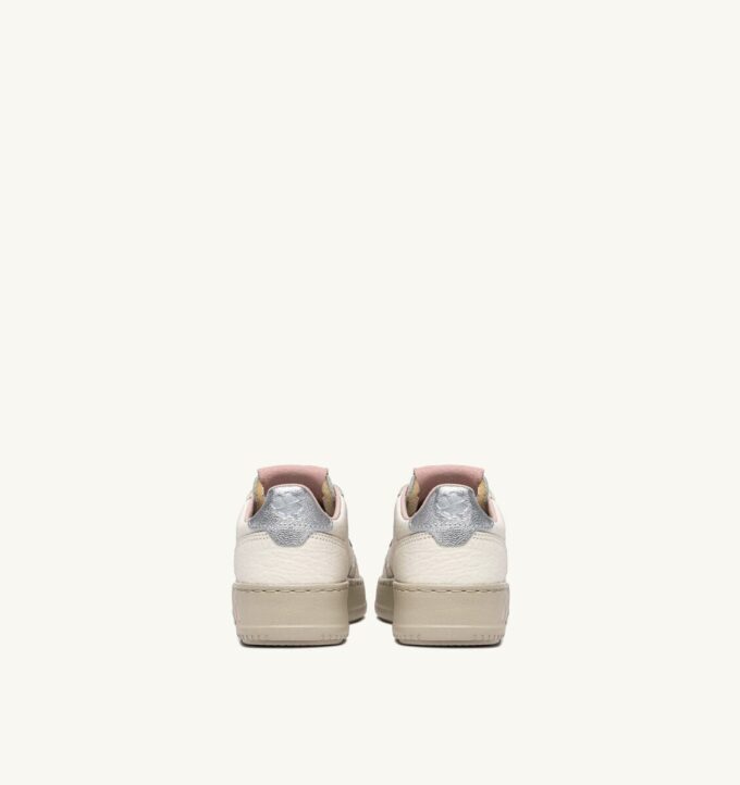 MEDALIST KIDS LOW SNEAKERS IN LEATHER COLOR SAND AND CREOLE PINK