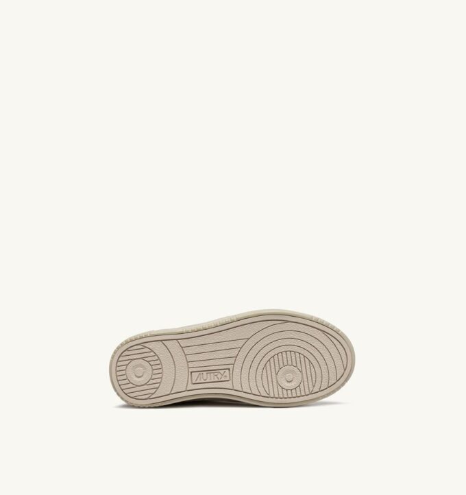 MEDALIST KIDS LOW SNEAKERS IN LEATHER COLOR SAND AND CREOLE PINK