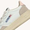 MEDALIST KIDS LOW SNEAKERS IN WHITE AND CREOLE PINK SUEDE