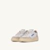 MEDALIST KIDS LOW SNEAKERS IN WHITE AND SPACE BLUE SUEDE