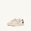MEDALIST KIDS LOW SNEAKERS IN WHITE BROWN AND PINK LEATHER MEDALIST KIDS LOW SNEAKERS IN WHITE BROWN AND PINK LEATHER
