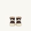 MEDALIST KIDS MID SNEAKERS IN WHITE BROWN AND PINK LEATHER MEDALIST KIDS MID SNEAKERS IN WHITE BROWN AND PINK LEATHER