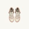 MEDALIST KIDS MID SNEAKERS IN WHITE BROWN AND PINK LEATHER MEDALIST KIDS MID SNEAKERS IN WHITE BROWN AND PINK LEATHER