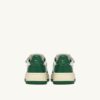 MEDALIST KIDSTRIPES LOW BICOLOR SNEAKERS IN WHITE AND GREEN LEATHER