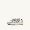 MEDALIST KIDSTRIPES LOW BICOLOR SNEAKERS IN WHITE AND LIGHT GRAY LEATHER MEDALIST KIDSTRIPES LOW BICOLOR SNEAKERS IN WHITE AND LIGHT GRAY LEATHER