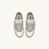 MEDALIST KIDSTRIPES LOW BICOLOR SNEAKERS IN WHITE AND LIGHT GRAY LEATHER MEDALIST KIDSTRIPES LOW BICOLOR SNEAKERS IN WHITE AND LIGHT GRAY LEATHER