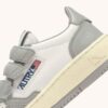 MEDALIST KIDSTRIPES LOW BICOLOR SNEAKERS IN WHITE AND LIGHT GRAY LEATHER MEDALIST KIDSTRIPES LOW BICOLOR SNEAKERS IN WHITE AND LIGHT GRAY LEATHER