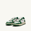 MEDALIST LOW BICOLOR SNEAKERS IN WHITE AND GREEN LEATHER