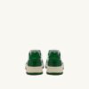 MEDALIST LOW BICOLOR SNEAKERS IN WHITE AND GREEN LEATHER