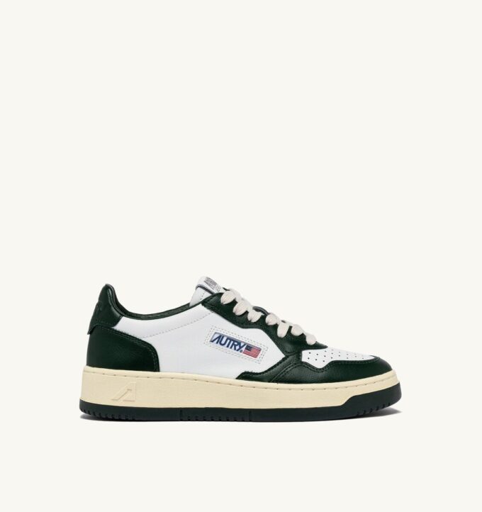 MEDALIST LOW BICOLOR SNEAKERS IN WHITE AND MOUNTAIN LEATHER MEDALIST LOW BICOLOR SNEAKERS IN WHITE AND MOUNTAIN LEATHER