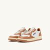 MEDALIST LOW BICOLOR SNEAKERS IN WHITE AND SAND STORM LEATHER MEDALIST LOW BICOLOR SNEAKERS IN WHITE AND SAND STORM LEATHER