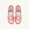 MEDALIST LOW BICOLOR SNEAKERS IN WHITE AND TEAROSE LEATHER