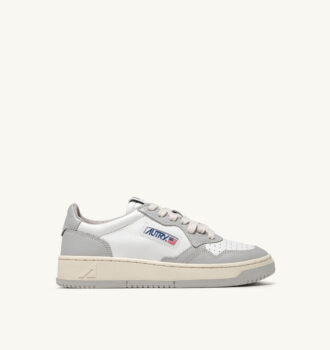 MEDALIST LOW BICOLOR SNEAKERS IN WHITE AND VAPOR LEATHER
