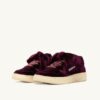 MEDALIST LOW BOW ‘VELVET’ SNEAKERS COLOR BURGUNDY