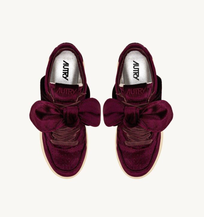 MEDALIST LOW BOW ‘VELVET’ SNEAKERS COLOR BURGUNDY