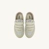 MEDALIST LOW KIDSTRIPES SNEAKERS IN LEATHER COLOR WHISPER WHITE IVORY WHITE AND BROWN SUGAR