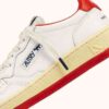 MEDALIST LOW ‘MAISON KITSUNÉ’ SNEAKERS IN WHITE AND CLAY RED LEATHER
