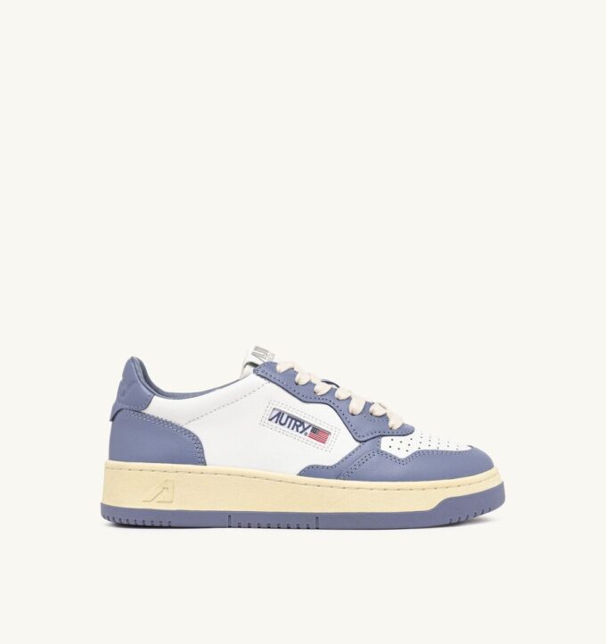 MEDALIST LOW SNEAKERS BICOLOR IN WHITE AND TEMPEST LEATHER MEDALIST LOW SNEAKERS BICOLOR IN WHITE AND TEMPEST LEATHER