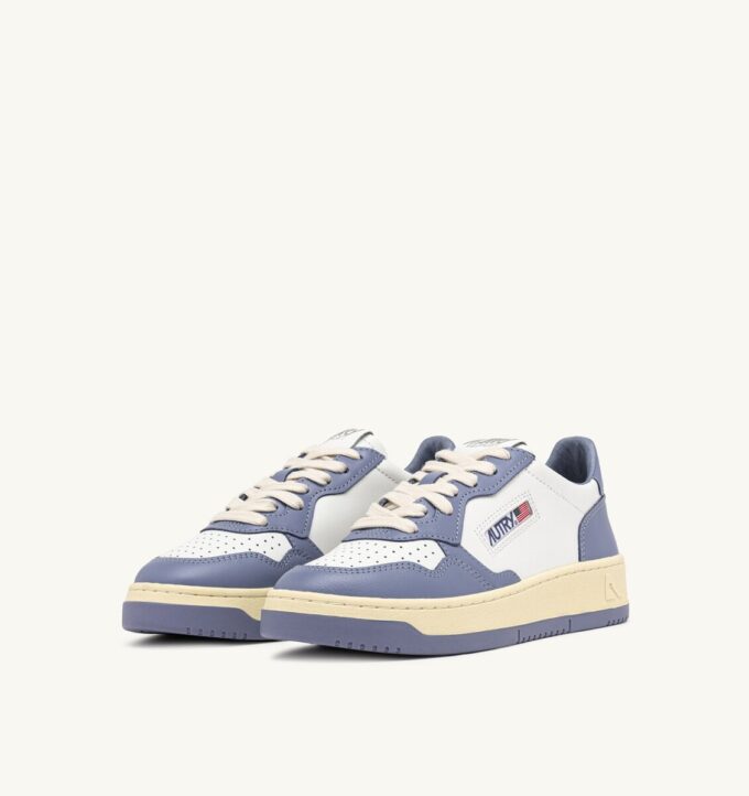 MEDALIST LOW SNEAKERS BICOLOR IN WHITE AND TEMPEST LEATHER MEDALIST LOW SNEAKERS BICOLOR IN WHITE AND TEMPEST LEATHER