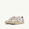 MEDALIST LOW SNEAKERS BICOLOR IN WHITE AND TIDAL FOAM LEATHER MEDALIST LOW SNEAKERS BICOLOR IN WHITE AND TIDAL FOAM LEATHER