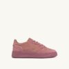 MEDALIST LOW SNEAKERS IN ASH ROSE NUBUCK LEATHER AND SUEDE