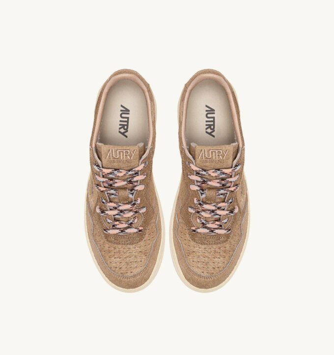 MEDALIST LOW SNEAKERS IN BEIGE PONY HAIR EFFECT