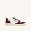 MEDALIST LOW SNEAKERS IN LEATHER MARSHMALLOW AND AMARONE GLITTER
