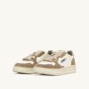 MEDALIST LOW SNEAKERS IN LEATHER MARSHMALLOW AND SAND GLITTER MEDALIST LOW SNEAKERS IN LEATHER MARSHMALLOW AND SAND GLITTER