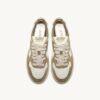 MEDALIST LOW SNEAKERS IN LEATHER MARSHMALLOW AND SAND GLITTER MEDALIST LOW SNEAKERS IN LEATHER MARSHMALLOW AND SAND GLITTER