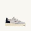 MEDALIST LOW SNEAKERS IN LOFT GRAY AND SPACE BLUE SUEDE