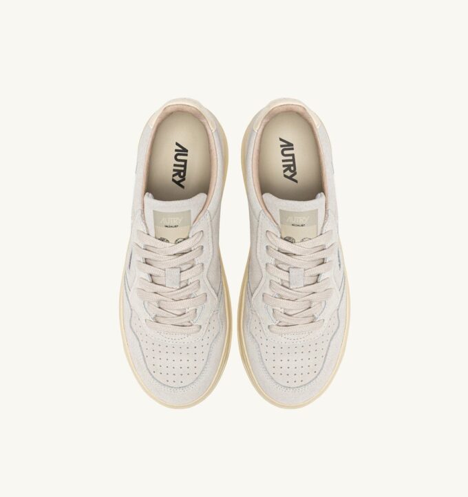 MEDALIST LOW SNEAKERS IN MARBLE AND OFF WHITE SUEDE