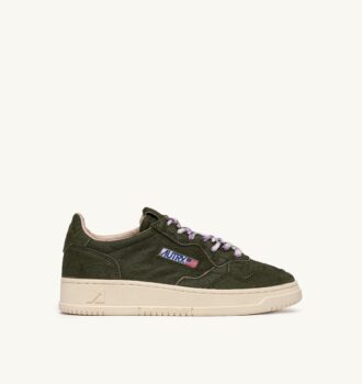 MEDALIST LOW SNEAKERS IN MILITARY GREEN PONY HAIR EFFECT