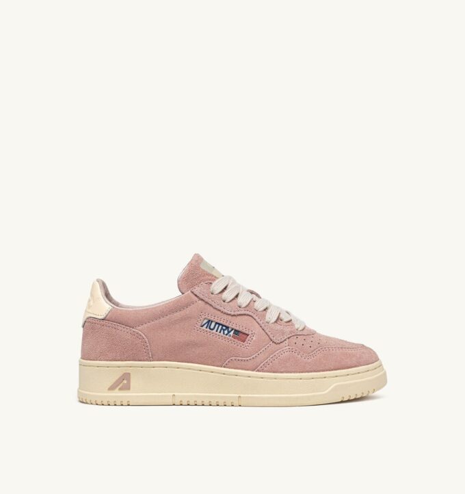 MEDALIST LOW SNEAKERS IN SILK AND OFF WHITE SUEDE