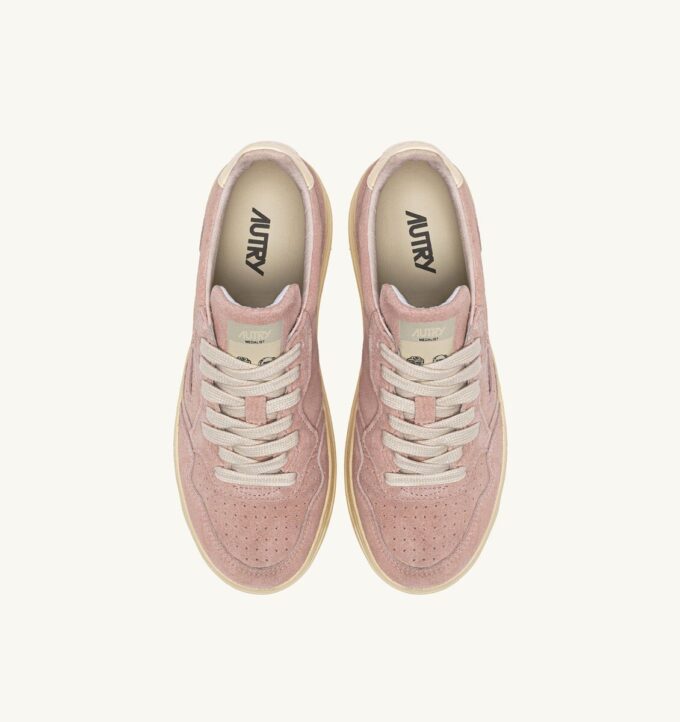 MEDALIST LOW SNEAKERS IN SILK AND OFF WHITE SUEDE