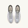 MEDALIST LOW SNEAKERS IN SILVER AND BLACK METALIZED LEATHER